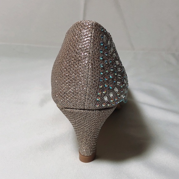 🌽3 /$ 30🌽Womens Heel champagne Rhinestone… - Picture 8 of 8